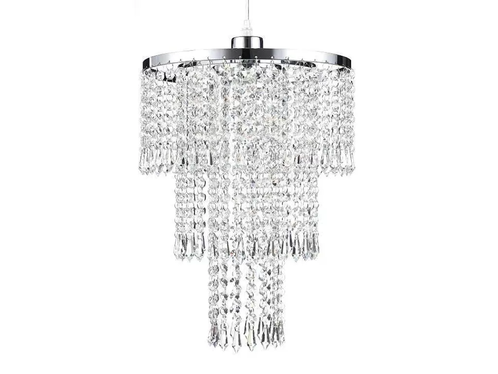 Lustre*OZAIA Candeeiro De Teto Metal E Vidro Efeito Cristal D30 Cm - Alberni