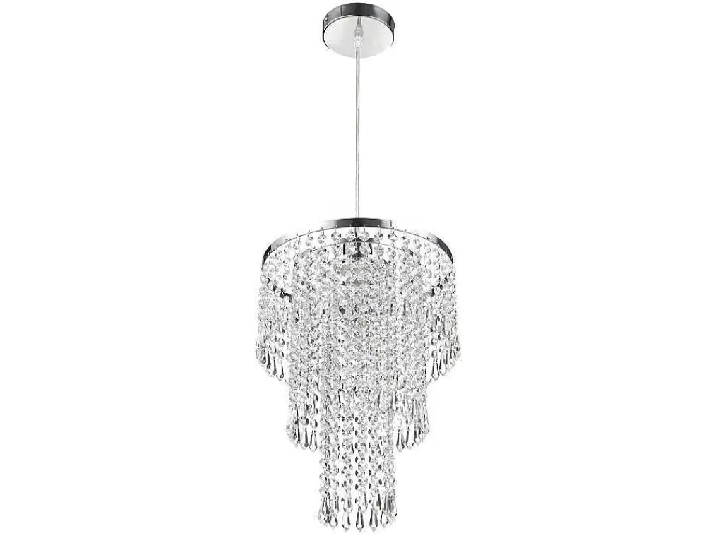 Lustre*OZAIA Candeeiro De Teto Metal E Vidro Efeito Cristal D30 Cm - Alberni