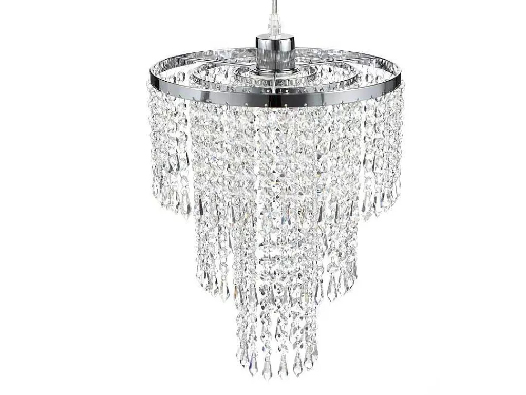 Lustre*OZAIA Candeeiro De Teto Metal E Vidro Efeito Cristal D30 Cm - Alberni