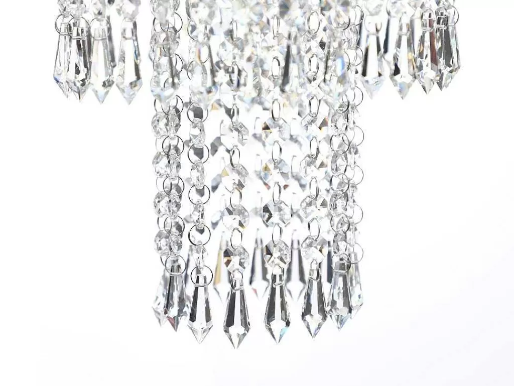 Lustre*OZAIA Candeeiro De Teto Metal E Vidro Efeito Cristal D30 Cm - Alberni