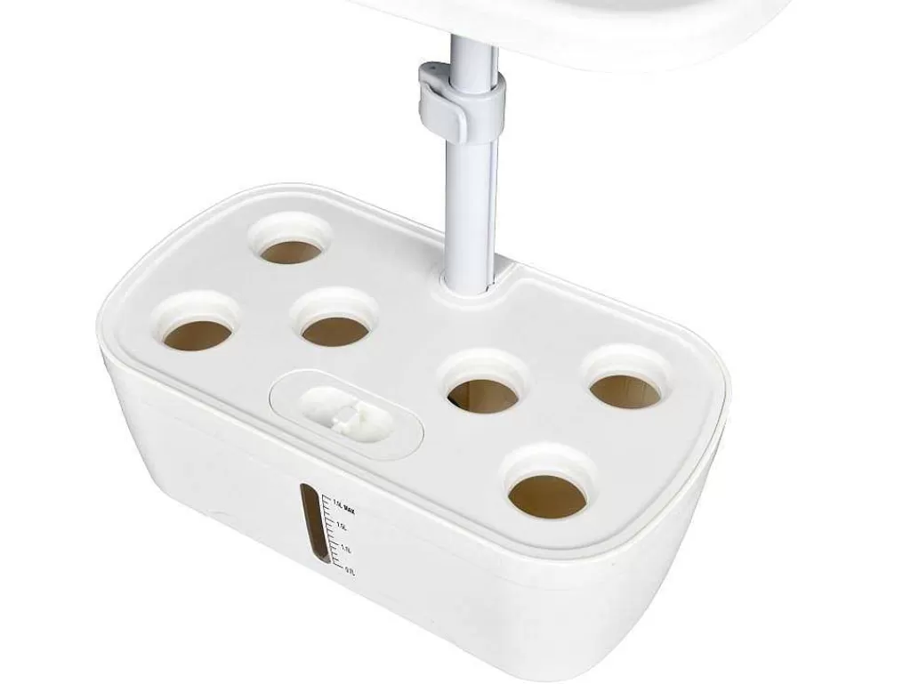 Floreira*Vente-unique Canteiro De Interior Com Leds 6 Plantas, Altura Ajustavel, Branco - Gardenio
