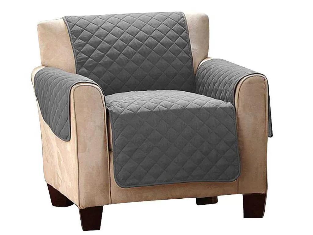 Têxtil De Casa*OZAIA Capa Protecao Poltrona 1 Lugar Corinthe - 165X179Cm - Cinza Escuro