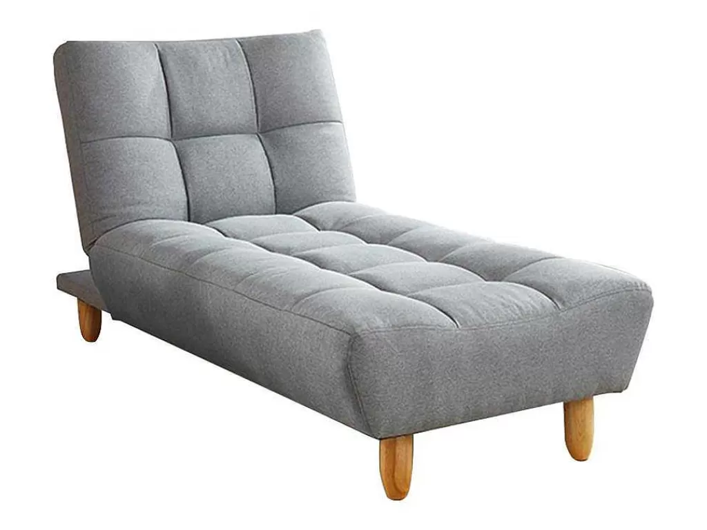 Chaise Longue*Vente-unique Chaise Longue Clic Clac Em Tecido Cinzento - Esteban