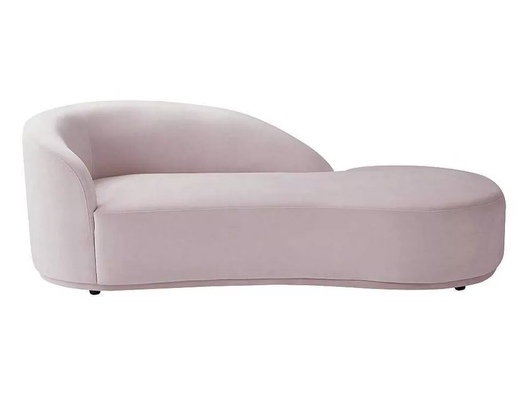 Chaise Longue*PASCAL MORABITO Chaise Longue Direita Veludo Cor-De-Rosa - Lonigo De