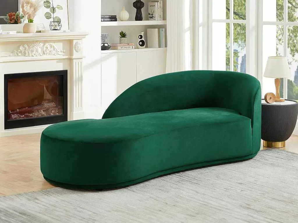 Chaise Longue*PASCAL MORABITO Chaise Longue Esquerda Veludo Verde - Lonigo De