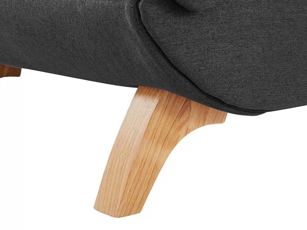 Chaise Longue*Vente-unique Chaise-Longue Direita Convertivel Em Tecido Antracite Com Espaco De Arrumação - Penelope