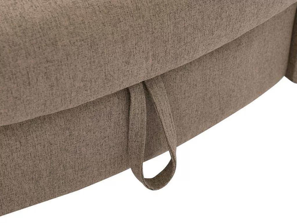 Chaise Longue*Vente-unique Chaise-Longue Direita Convertivel Em Tecido Castanho Com Espaco De Arrumação - Penelope