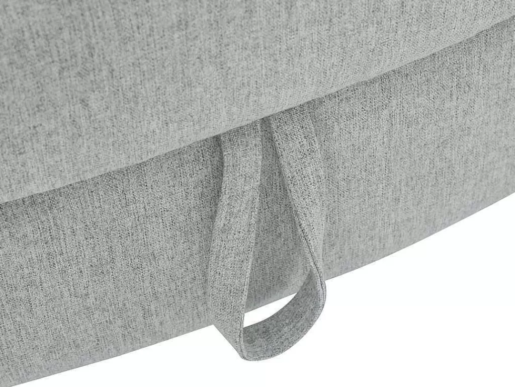Chaise Longue*Vente-unique Chaise-Longue Direita Convertivel Em Tecido Cinza-Claro Com Espaco De Arrumação - Penelope