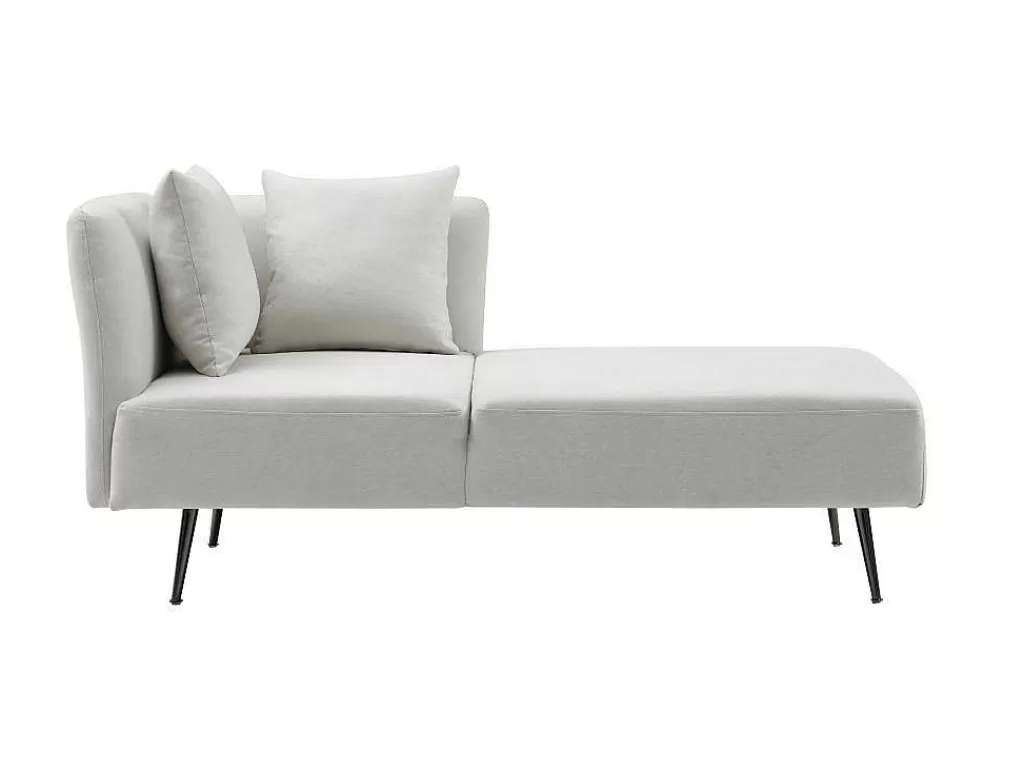 Chaise Longue*Vente-unique Chaise-Longue Direita Em Tecido Creme - Napasa