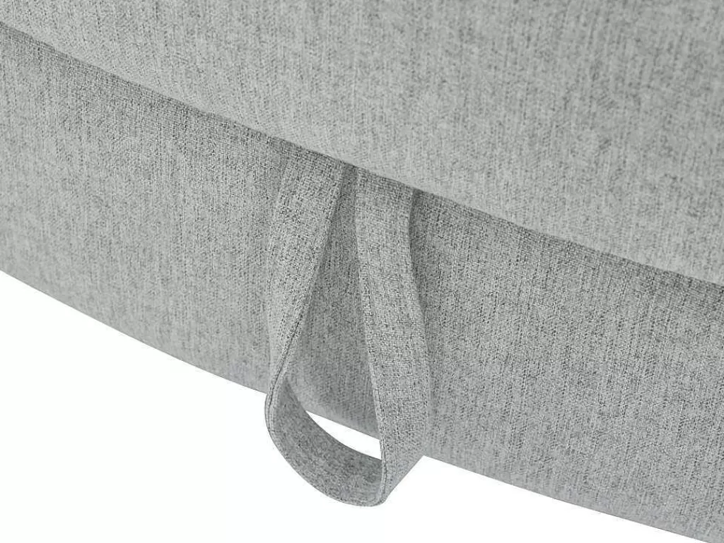 Chaise Longue*Vente-unique Chaise-Longue Esquerda Convertivel Em Tecido Cinza-Claro Com Espaco De Arrumação - Penelope