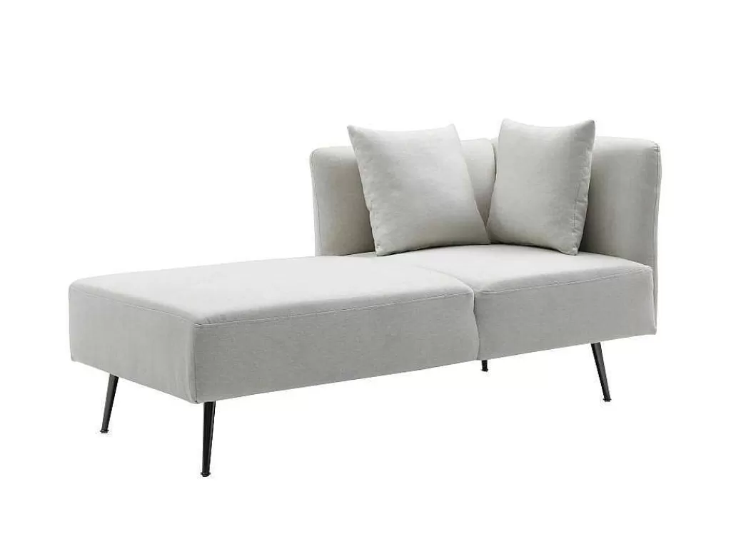 Chaise Longue*Vente-unique Chaise-Longue Esquerda Em Tecido Creme - Napasa