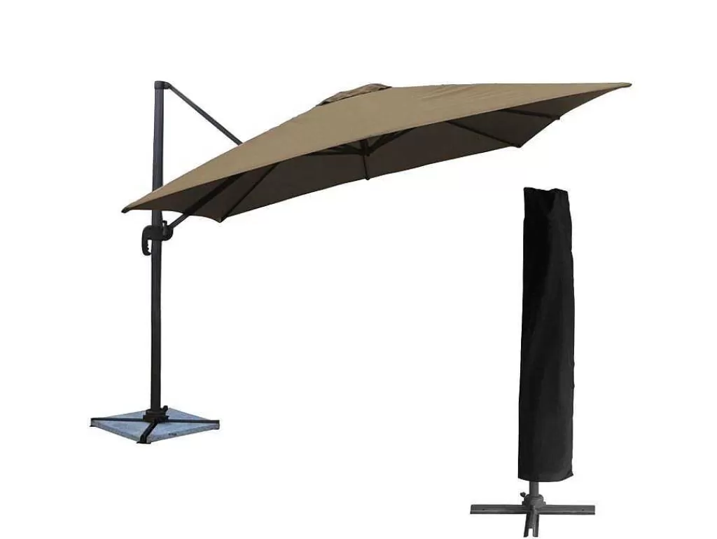 Guarda Sol*Happy Garden Chapeu De Sol Offset Molokai Quadrado 3X3M De Cola + Tampa