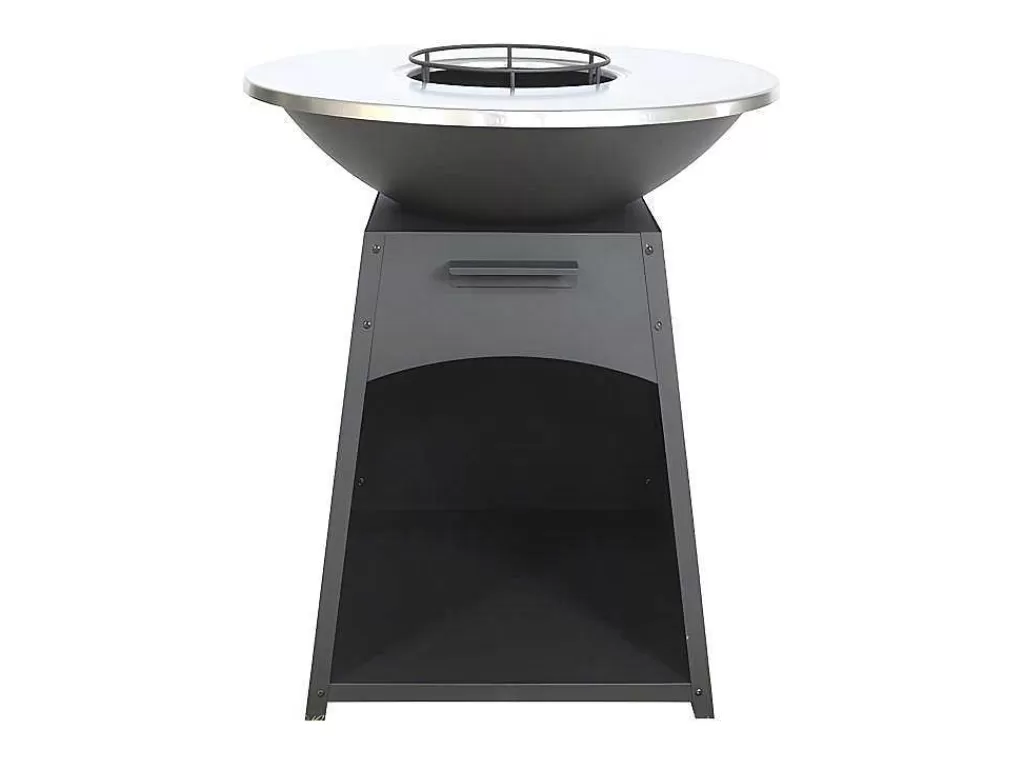 Barbecue, Braseiro De Jardim, Plancha*Vente-unique Churrasco, Chapa, Braseiro Em Aco C81 X L81 X A96 Cm Preto - Corvera