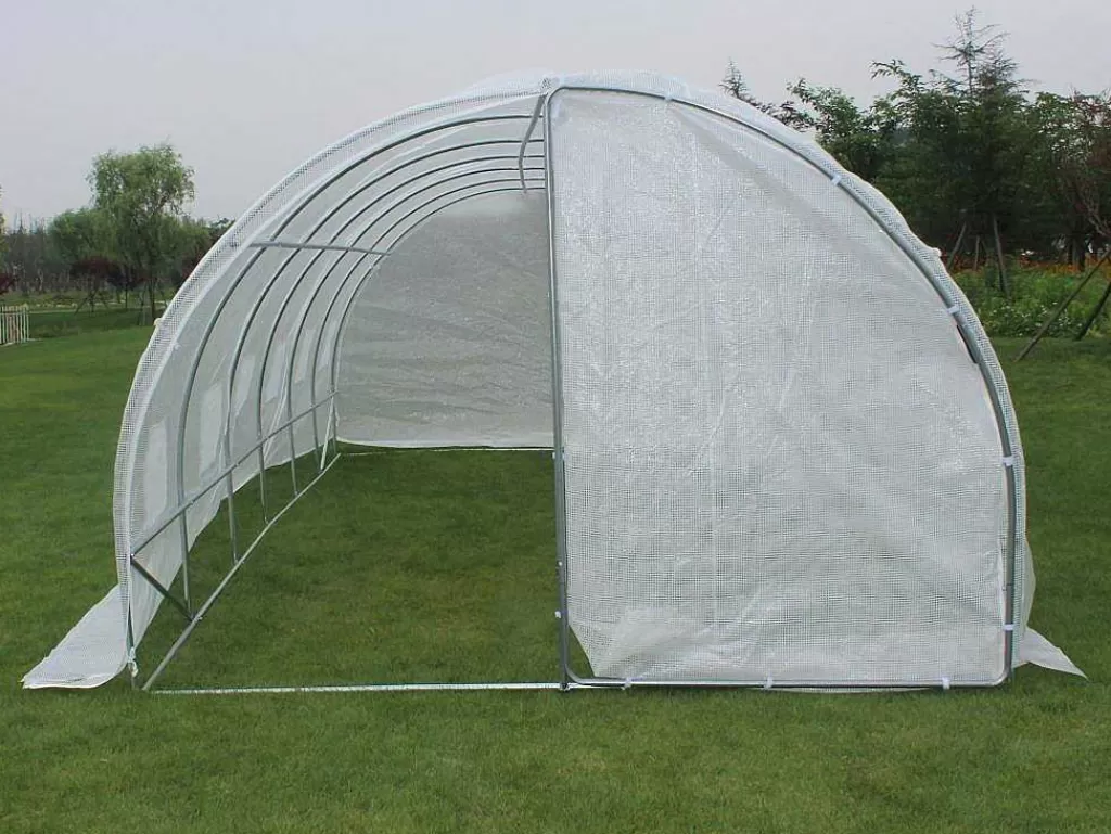 Ferramenta De Jardinagem*Vente-unique Cobertura Sobresselente Para Estufa Em Tunel Com Porta 18 M De C600 X L300 X A200 Cm -Alocasia