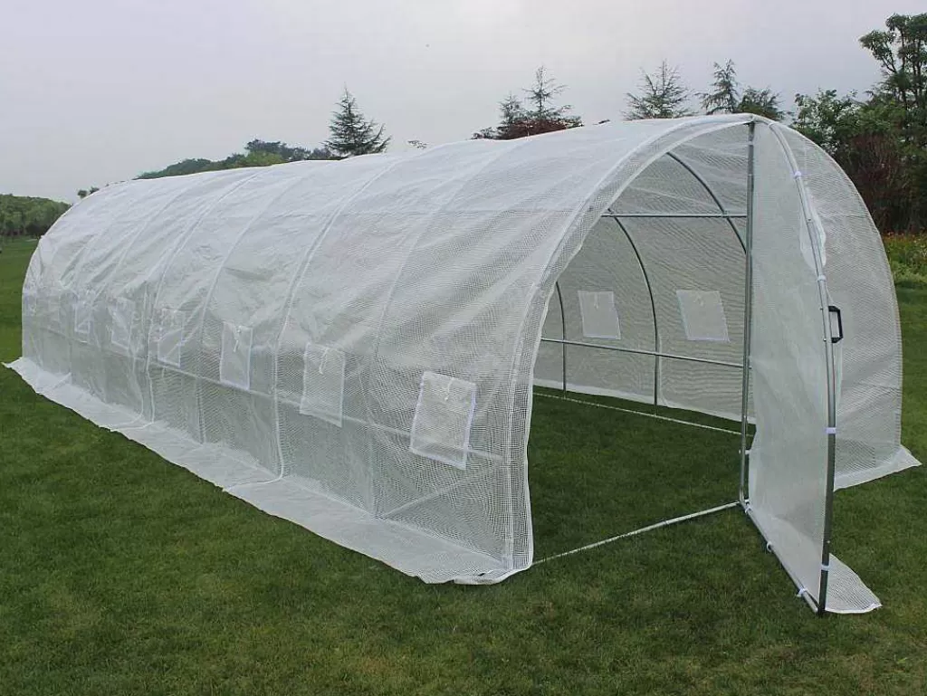 Ferramenta De Jardinagem*Vente-unique Cobertura Sobresselente Para Estufa Em Tunel Com Porta 24 M De C800 X L300 X A200 Cm - Alocasia