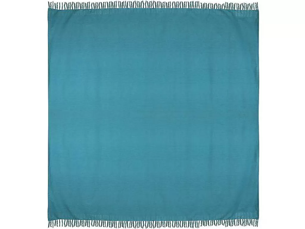 Roupa De Cama*OZAIA Colcha Com Franjas Em Algodao 230 X 250 Cm Azul - Segna