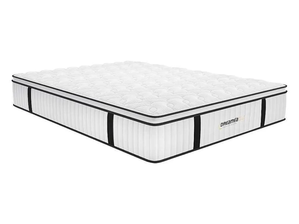 Colchão De 2 Lugares*DREAMEA HOTEL Colchão Anti-Fogo De Molas Ensacadas E Sobrecolchão Integrado Delice De - 180X200 Cm
