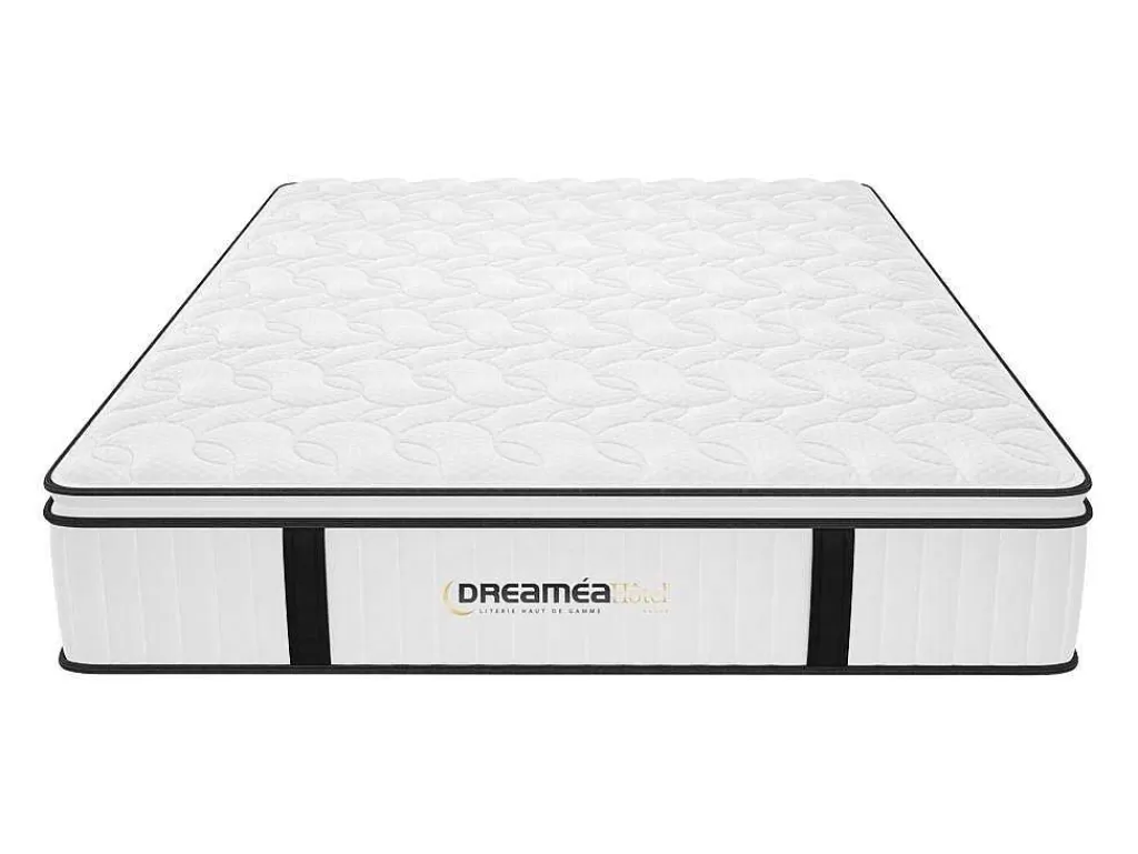 Colchão De 2 Lugares*DREAMEA HOTEL Colchão Anti-Fogo De Molas Ensacadas E Sobrecolchão Integrado Delice De - 180X200 Cm
