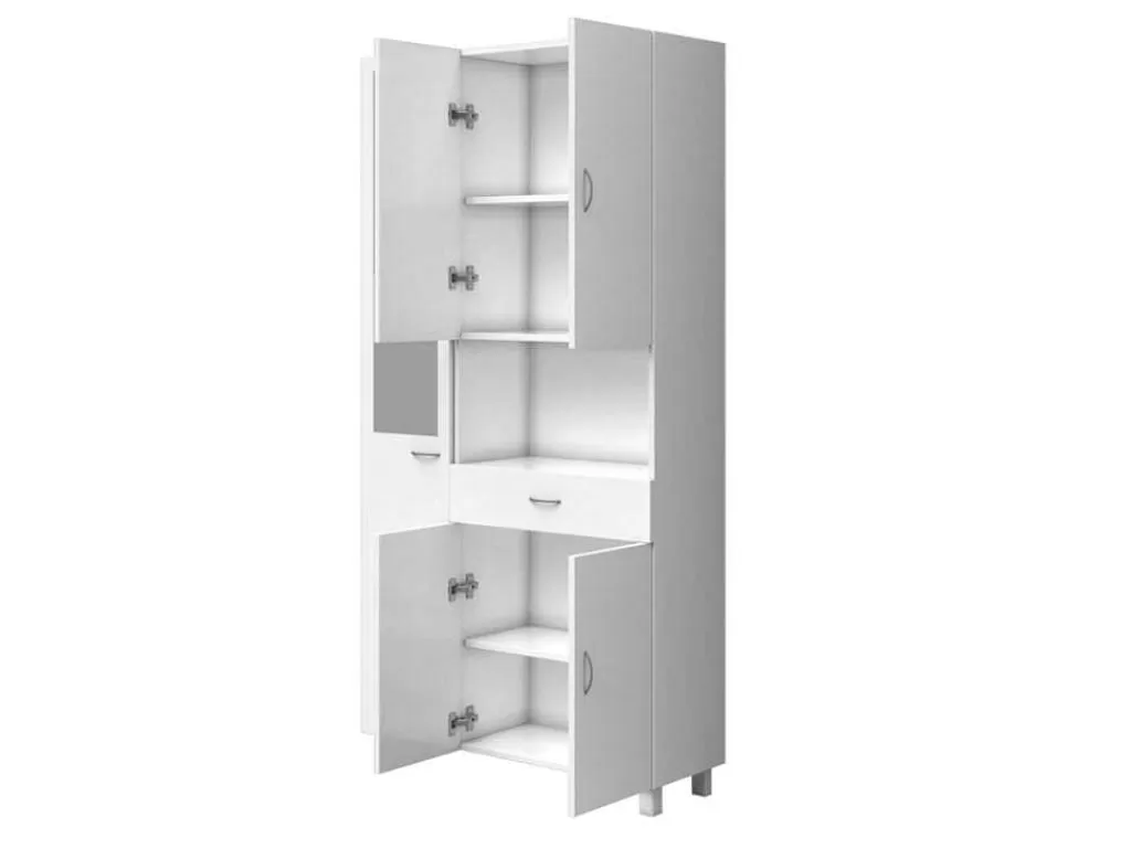 Coluna De Casa De Banho*Vente-unique Coluna De Casa De Banho Com Espelho De Pe 180 Cm Branco - Minela