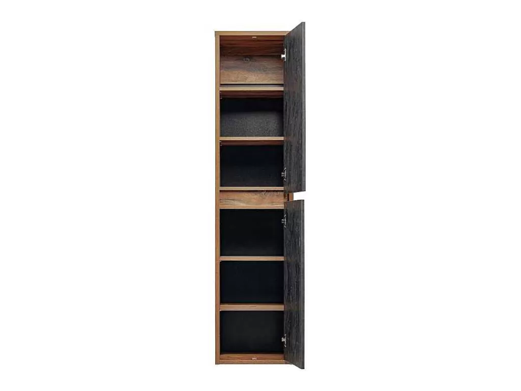 Coluna De Casa De Banho*Vente-unique Coluna De Casa De Banho Suspensa Cor Natural E Antracite A170 Cm - Tikitiki