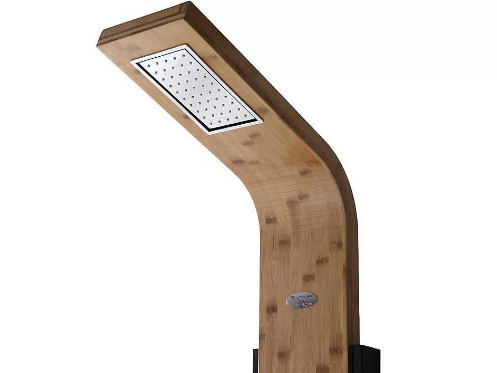 Coluna De Duche*Shower & Design Coluna De Duche Hidromassagem Chuva Tropical E Painel Em Bambu Dimensoes 22*145 Cm - Dalima