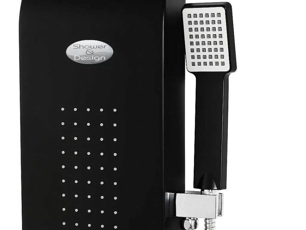 Coluna De Duche*Shower & Design Coluna De Duche Hidromassagem Kourbea - Preta - 20 X 132 Cm