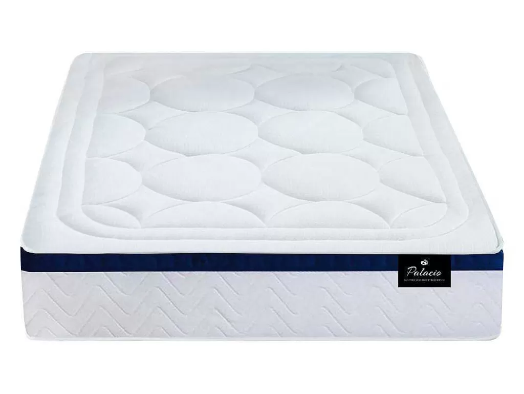 Conjunto Colchão E Sommier*Palacio Conjunto Artigos De Cama 140 X 190 Cm Sommier Com Espaco De Arrumação Branco + Colchão De Molas Ensacadas - Marquis Da Dreamea