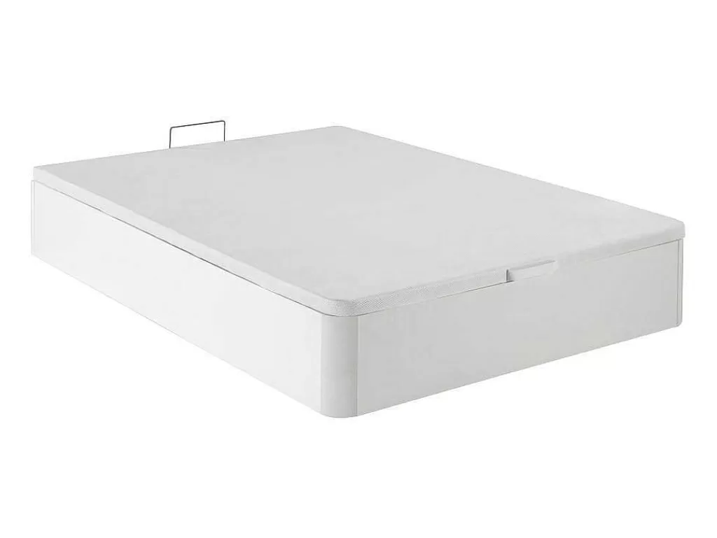 Conjunto Colchão E Sommier*DREAMEA Conjunto Artigos De Cama 160 X 200 Cm Sommier Com Espaco De Arrumação Branco + Colchão De Espuma Hd - Heaven Da