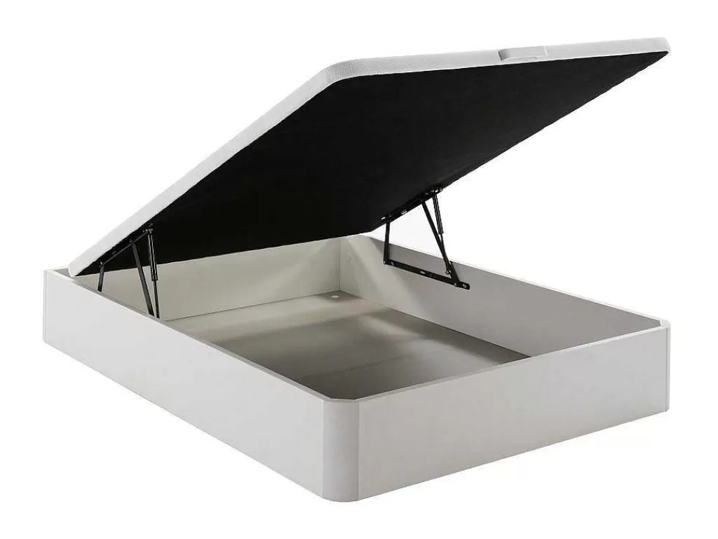 Conjunto Colchão E Sommier*DREAMEA Conjunto Artigos De Cama 160 X 200 Cm Sommier Com Espaco De Arrumação Branco + Colchão De Espuma Hd - Heaven Da