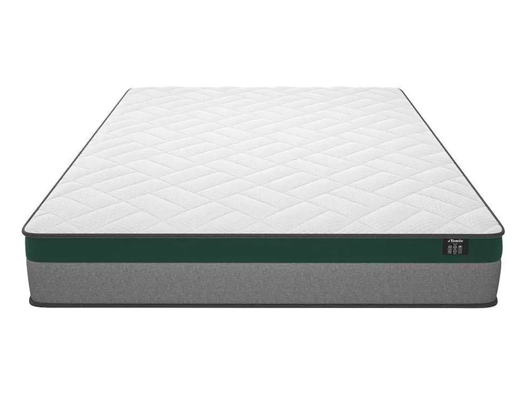 Conjunto Colchão E Sommier*Ysmée Conjunto Artigos De Cama 160 X 200 Cm Sommier Com Espaco De Arrumação Natural Claro + Colchão De Molas Ensacadas - Prestige Da Ysmee