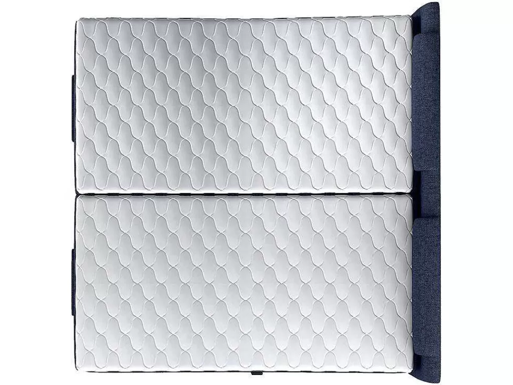 Cama Articulada*Palacio Conjunto Boxspring Cabeceira De Cama + Sommier De Relaxamento Eletrico + Colchão + Sobrecolchão Castel Da - 2X90X200 Cm
