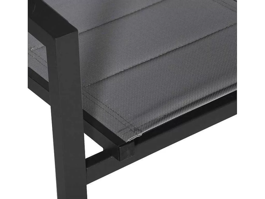 Conjunto Mesa E Cadeiras De Jardim*Happy Garden Conjunto De 10 Cadeiras Estofadas Em Aluminio Antracite - Têxtileno Cinzento