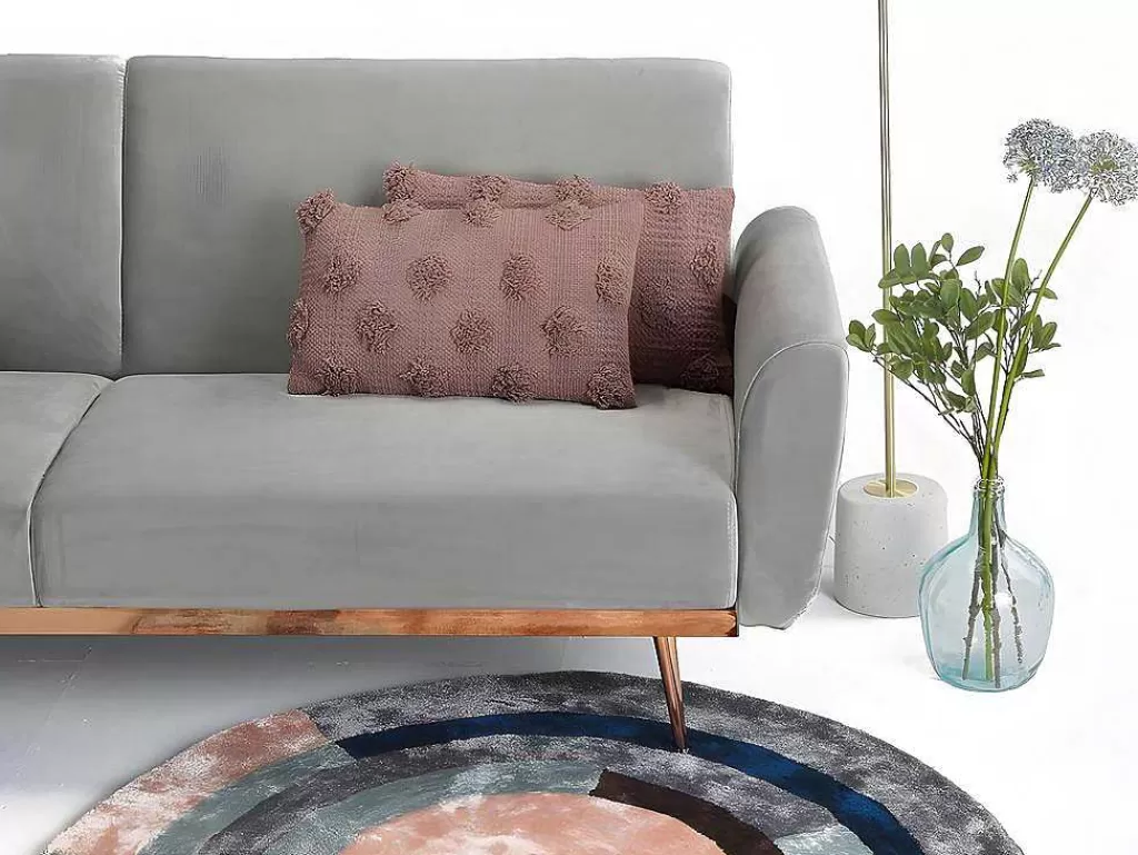 Têxtil De Casa*OZAIA Conjunto De 2 Almofadas 100% Algodao Tufado De 30 X 50 Cm Cor-De-Rosa Velho - Jadel