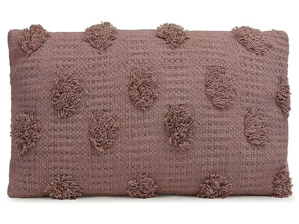 Têxtil De Casa*OZAIA Conjunto De 2 Almofadas 100% Algodao Tufado De 30 X 50 Cm Cor-De-Rosa Velho - Jadel