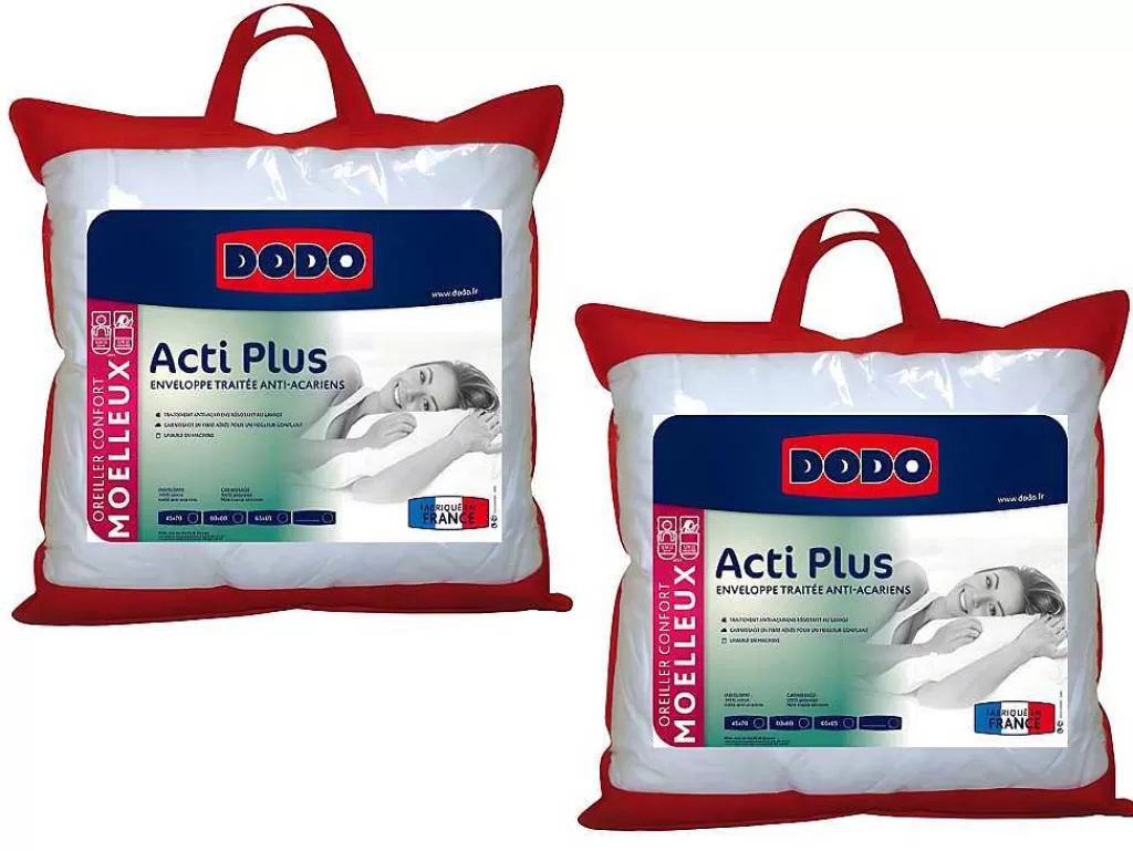 Almofada*DODO Conjunto De 2 Almofadas Acti Plus Ii Hipoalergenicas - 65X65 Cm