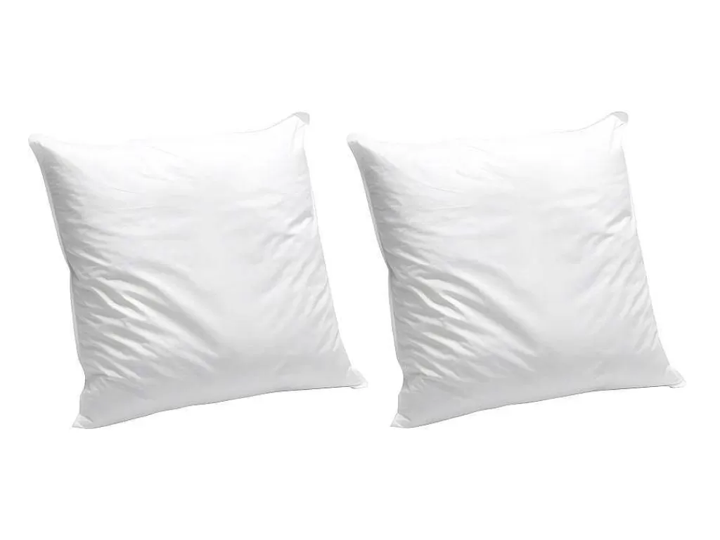 Almofada*NATUREA Conjunto De 2 Almofadas Em Algodao Biologico 60X60 Cm Da 550 G/M2 Vies Castanho - Nature Confort