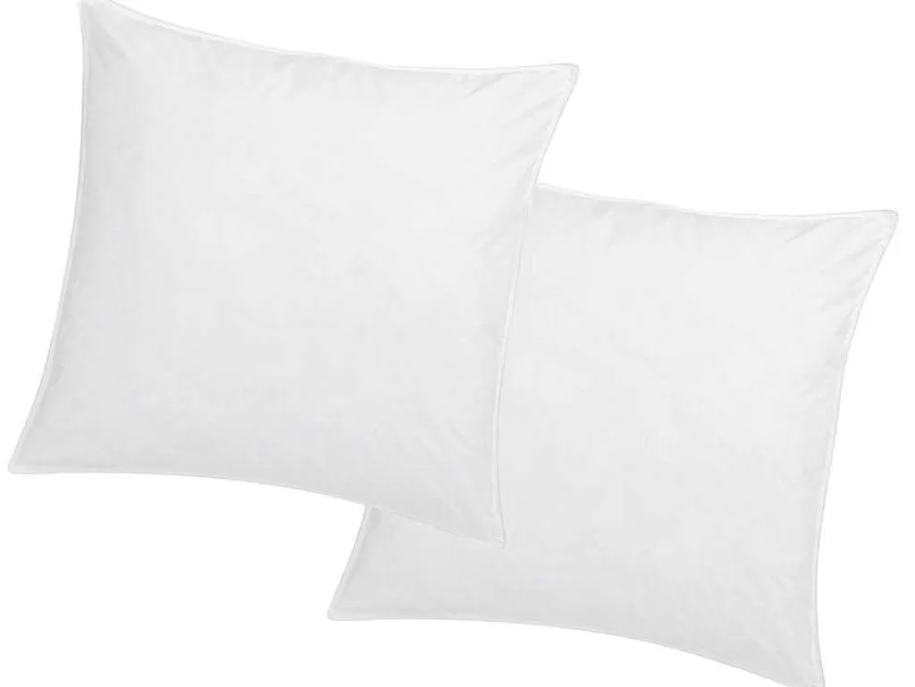 Almofada*Palacio Conjunto De 2 Almofadas Memória De Forma Memofill 60 X 60 Cm Percal De Algodao 91 Fios/Cm 750 G Branco - Auxence