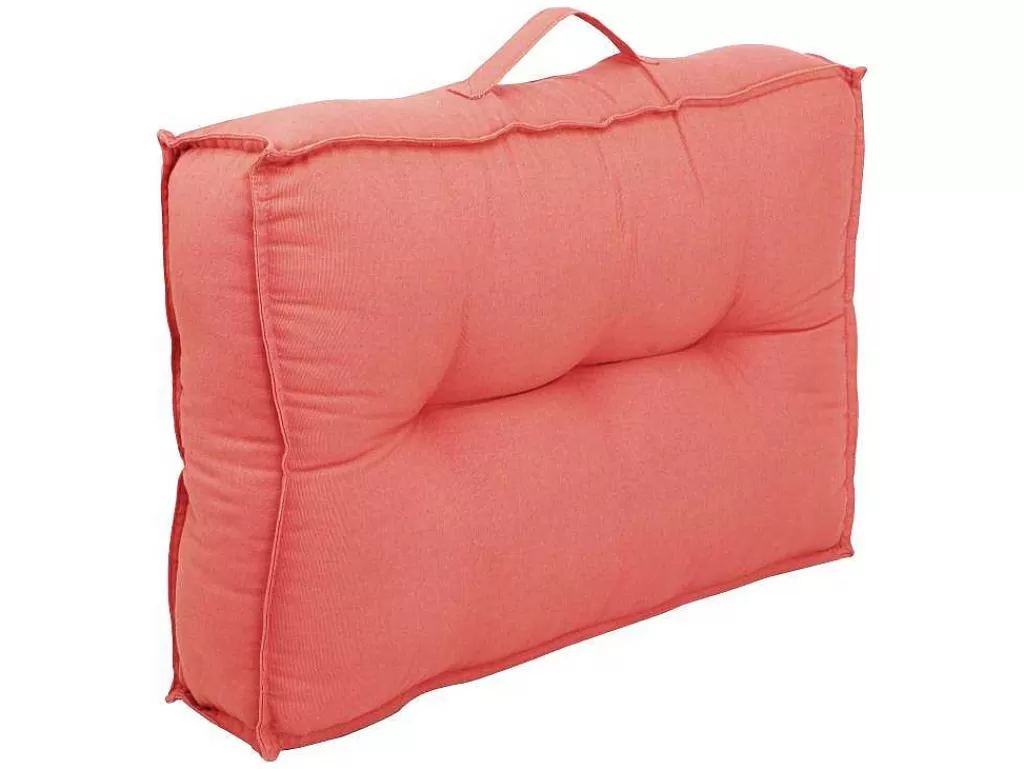 Decoração De Jardim*OZAIA Conjunto De 2 Almofadas Para Paletes Em Algodao 40 X 60 X 12 Cm Cor Coral - Baila