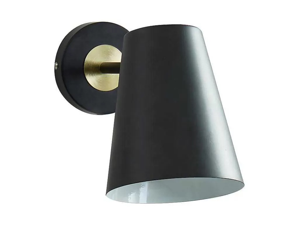 Candeeiro De Parede*OZAIA Conjunto De 2 Apliques De Parede Estilo Vintage Trevis Ferro A. 33 Cm Preto
