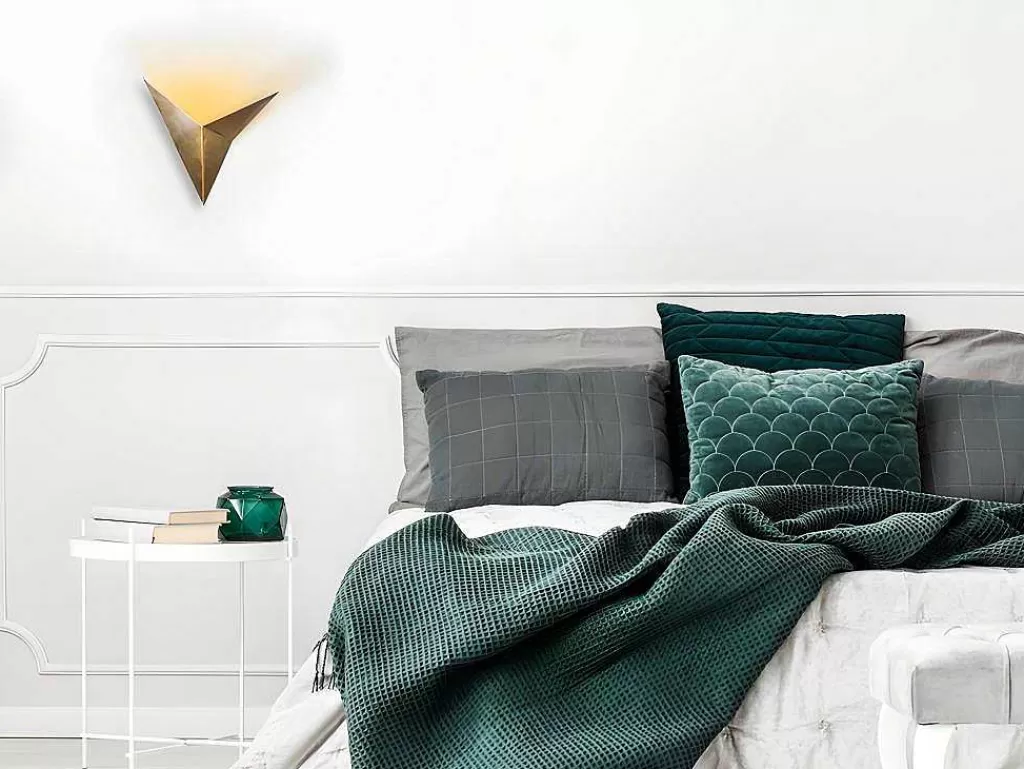 Candeeiro De Parede*OZAIA Conjunto De 2 Apliques Em Metal C34 X L5 X A34 Cm Dourado - Birdo