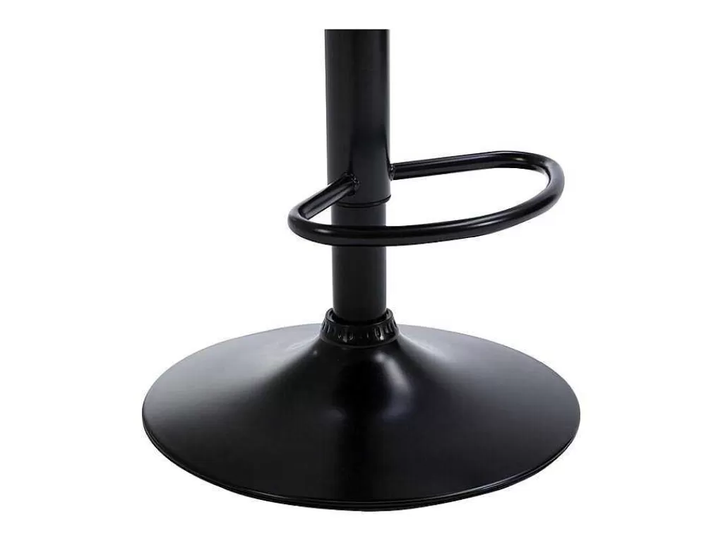 Bancos De Bar*Vente-unique Conjunto De 2 Bancos Altos Em Veludo E Metal Cor Bege - Lima