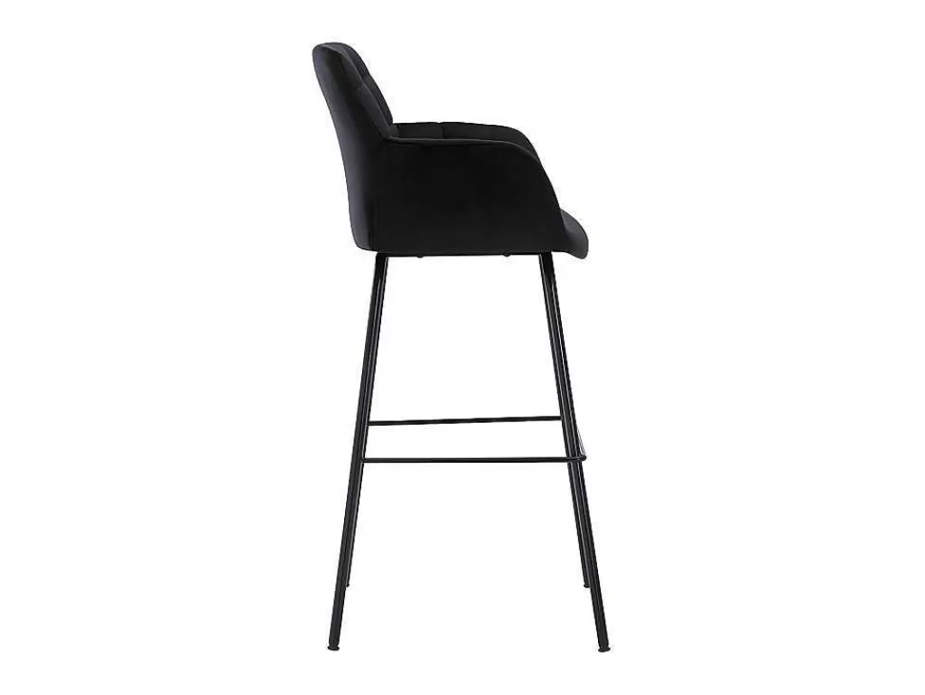Promoções Sala*PASCAL MORABITO Conjunto De 2 Bancos Altos Em Veludo E Metal Cor Preto - Pega De