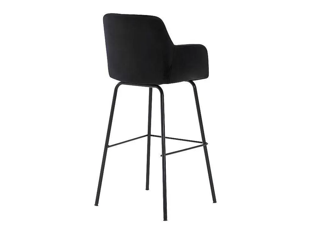 Promoções Sala*PASCAL MORABITO Conjunto De 2 Bancos Altos Em Veludo E Metal Cor Preto - Pega De