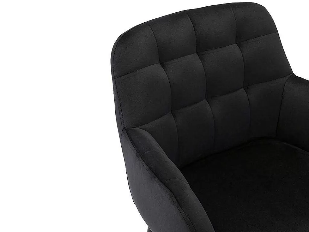 Promoções Sala*PASCAL MORABITO Conjunto De 2 Bancos Altos Em Veludo E Metal Cor Preto - Pega De