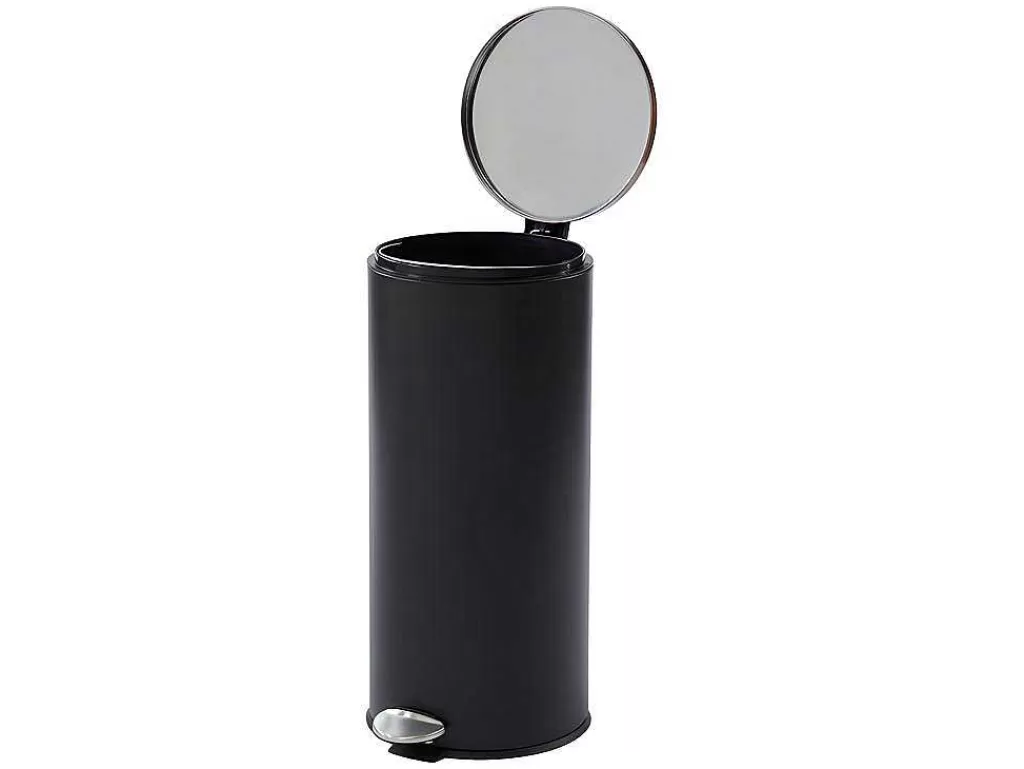 Acessórios E Arrumação De Cozinha*OZAIA Conjunto De 2 Caixotes Do Lixo Com Pedal Em Inox De 30 L E 3 L Cor Preto E Cobre - Pira