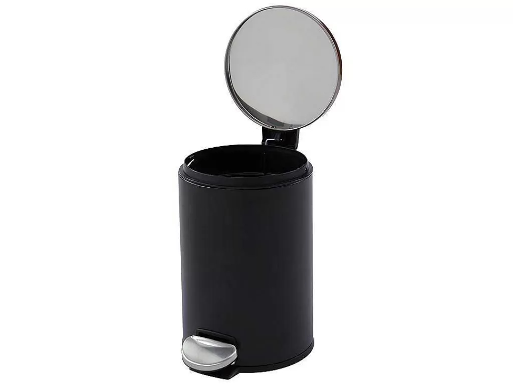 Acessórios E Arrumação De Cozinha*OZAIA Conjunto De 2 Caixotes Do Lixo Com Pedal Em Inox De 30 L E 3 L Cor Preto E Cobre - Pira