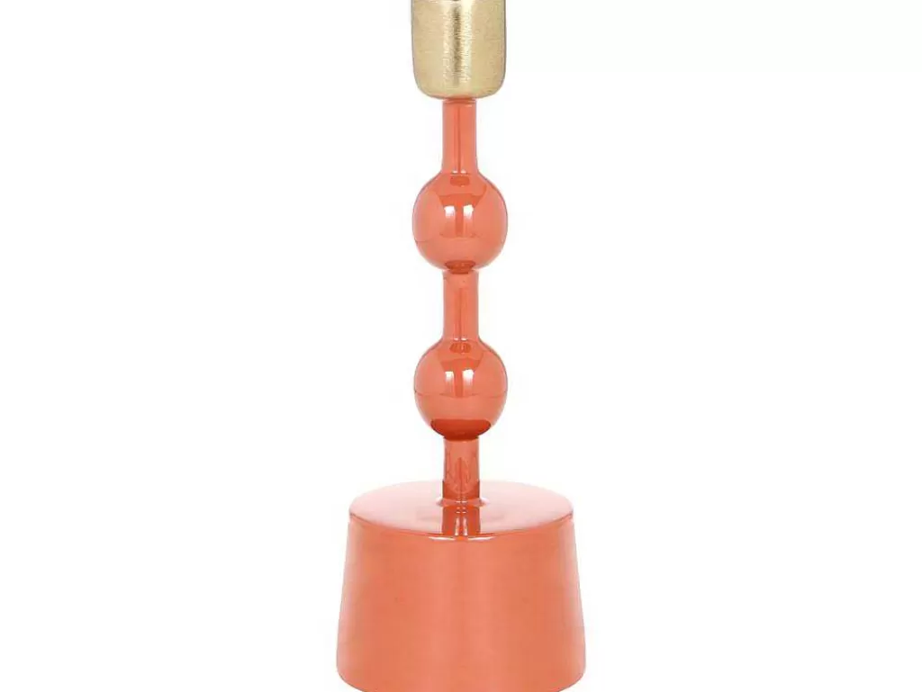 Castiçais Decorativos E Velas*OZAIA Conjunto De 2 Castiçais Em Aluminio Esmaltado A. 26,5 Cm X A. 22 Cm Terracota - Parina
