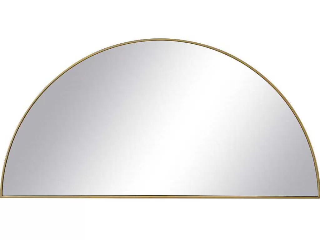 Espelhos*OZAIA Conjunto De 2 Espelhos Semicirculo Design Em Metal C50 X A100 Cm Dourado - Gavra