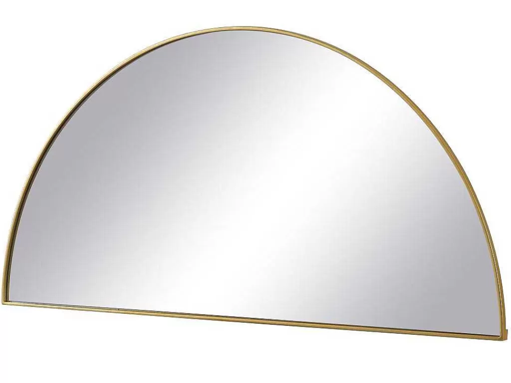 Espelhos*OZAIA Conjunto De 2 Espelhos Semicirculo Design Em Metal C50 X A100 Cm Dourado - Gavra
