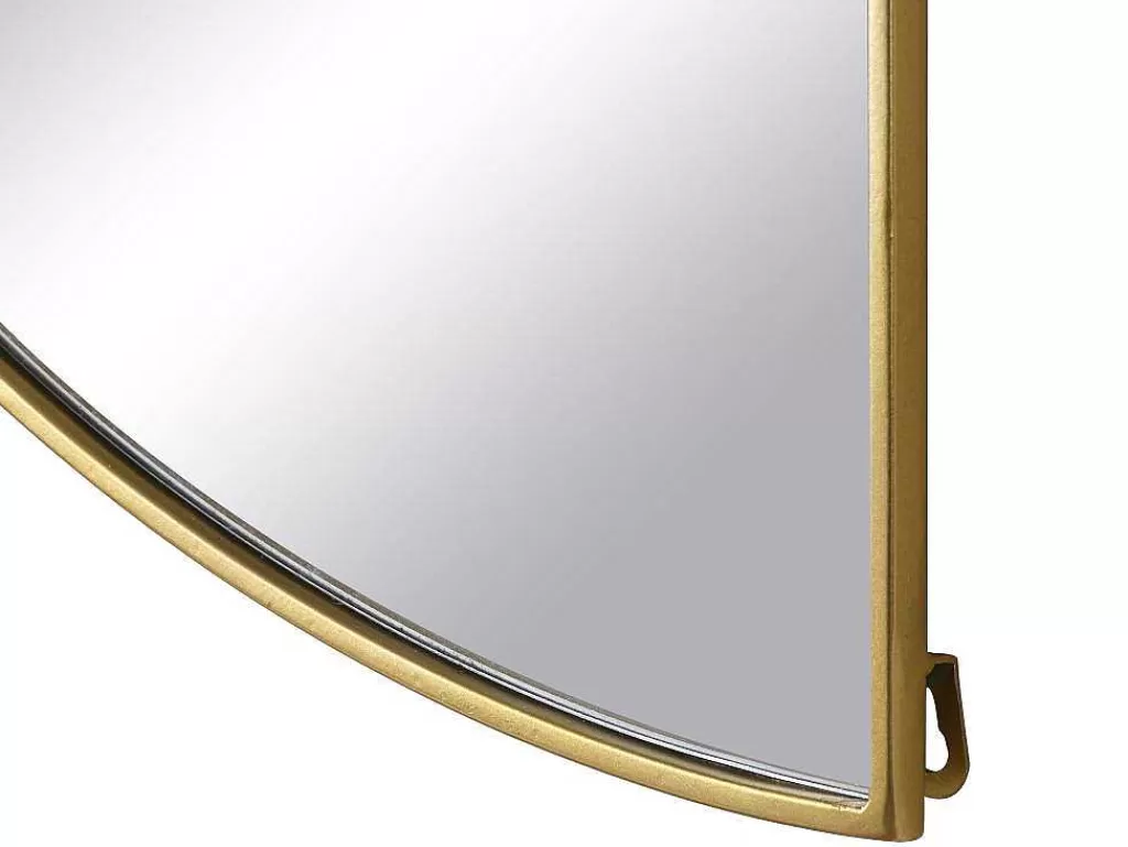 Espelhos*OZAIA Conjunto De 2 Espelhos Semicirculo Design Em Metal C50 X A100 Cm Dourado - Gavra